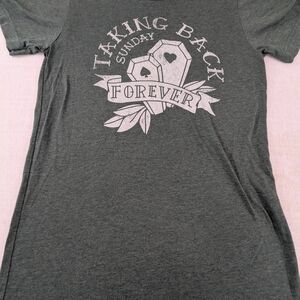 Taking Back Sunday Forever Grey Concert Tee Size Small Unisex